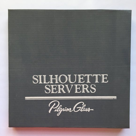 Pilgrim Glass Silhouette Server Plate Platter NIB - Picture 4 of 6